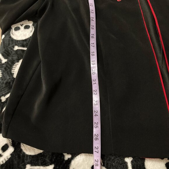 PENNINGTONS Black red floral embroidered open-front mandarin collar jacket 1X 2X - Picture 6 of 14